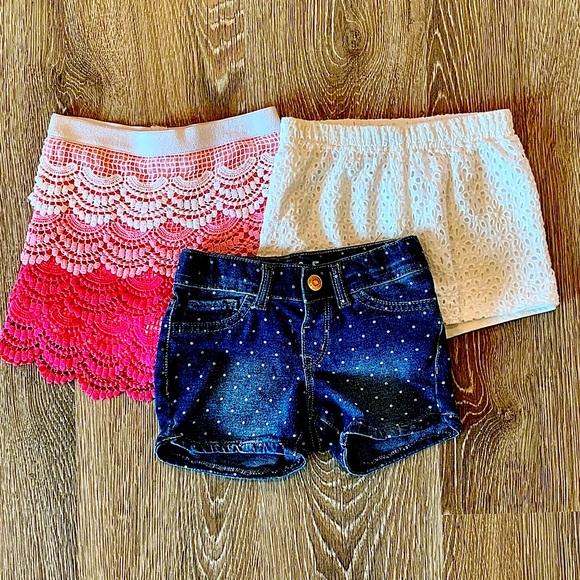New Girls Lot 3 Shorts 5T - Picture 1 of 10